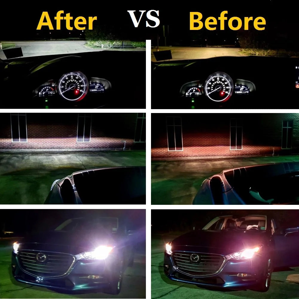 H4 LED H11 H8 9005 9006 HB3 9003 9012 H7 LED Headlight Bulb Canbus Car Lights 16000LM 80W 6500K 12V 24V Auto Lamp No Radio Noise