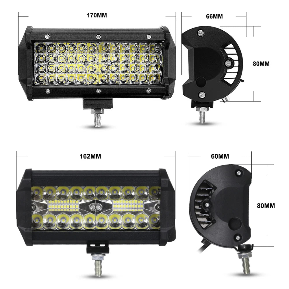 LED Work Light Bar Spot/Flood Off-Road 12V/24V
