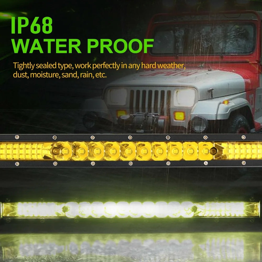 LED Light Bar Amber 3000K Spot/Flood 12V/24V