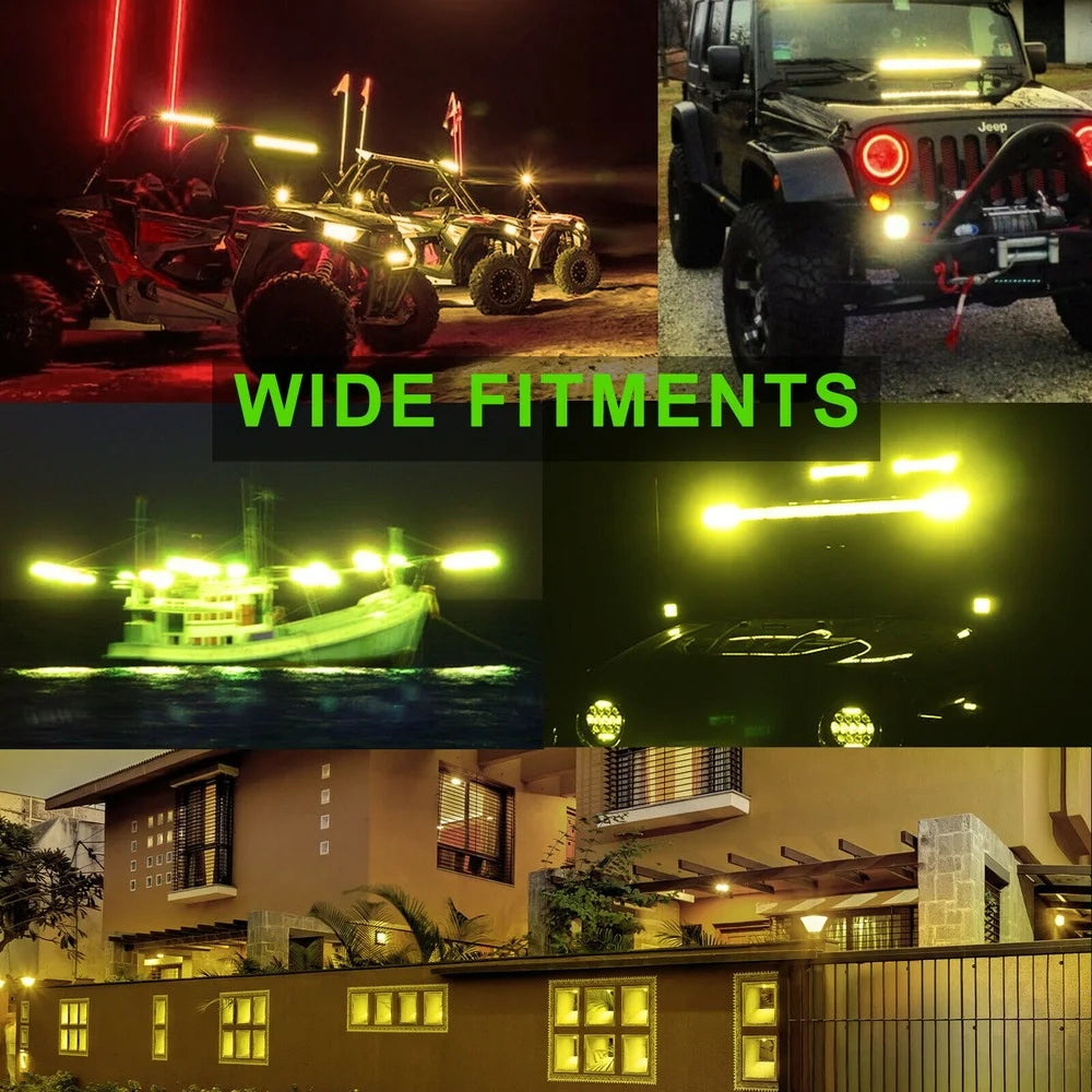 LED Light Bar Amber 3000K Spot/Flood 12V/24V