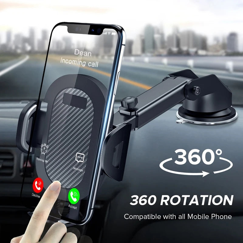 Soporte de Teléfono para Auto con Copa de Succión y Clip Universal