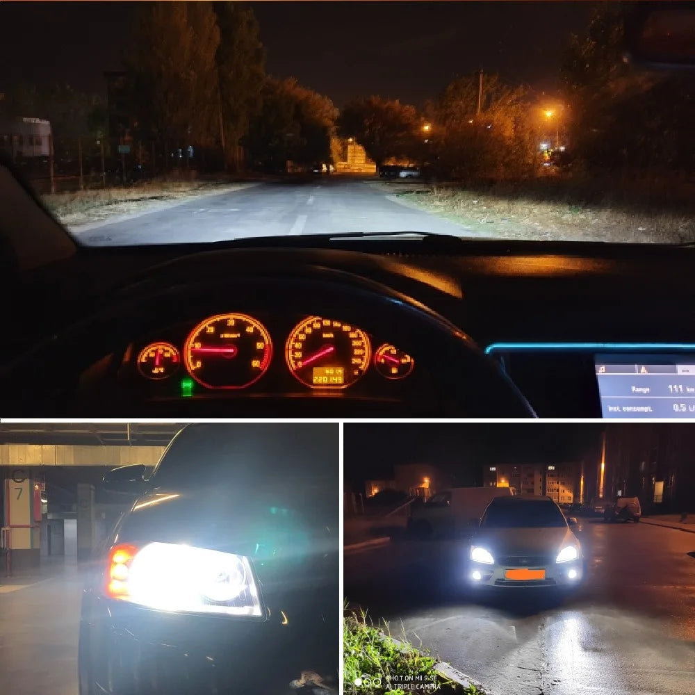 H4 LED H11 H8 9005 9006 HB3 9003 9012 H7 LED Headlight Bulb Canbus Car Lights 16000LM 80W 6500K 12V 24V Auto Lamp No Radio Noise