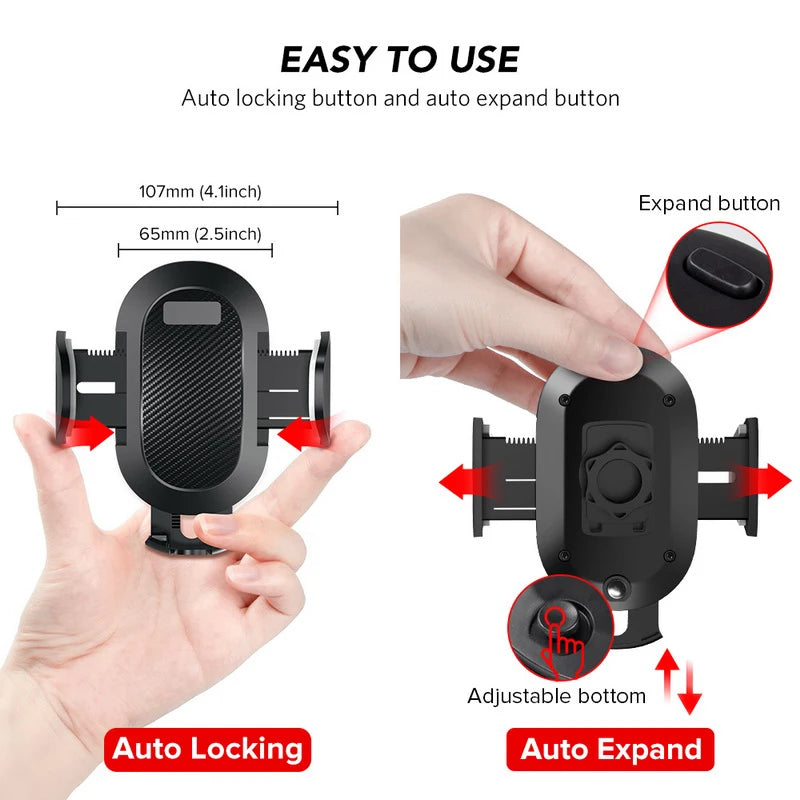 Soporte de Teléfono para Auto con Copa de Succión y Clip Universal