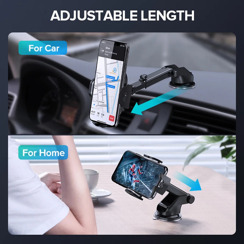 Soporte de Teléfono para Auto con Copa de Succión y Clip Universal