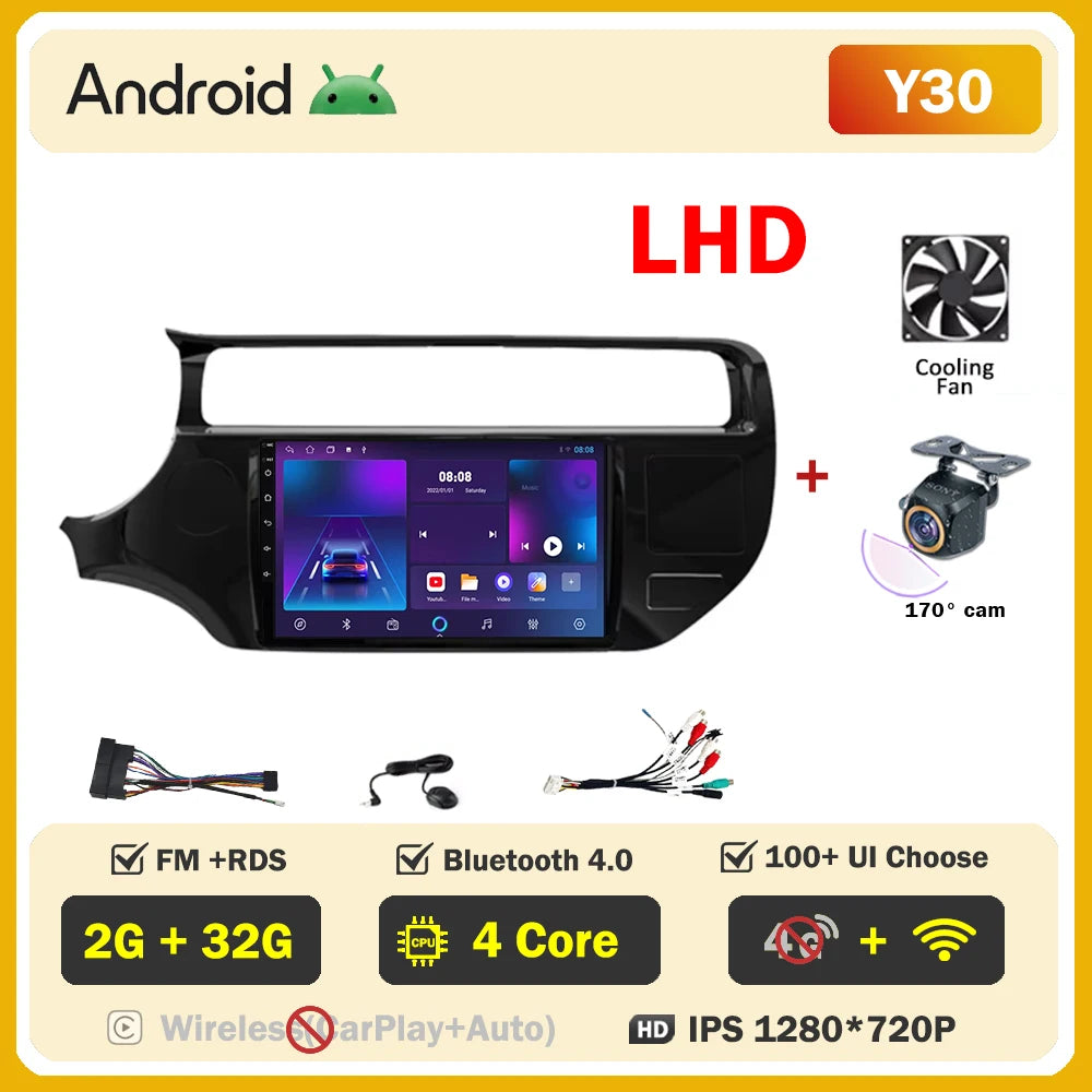 Android Car Radio for KIA RIO K3 2015-2017 | 9" Touch Screen GPS Navigation Wireless CarPlay Android Auto