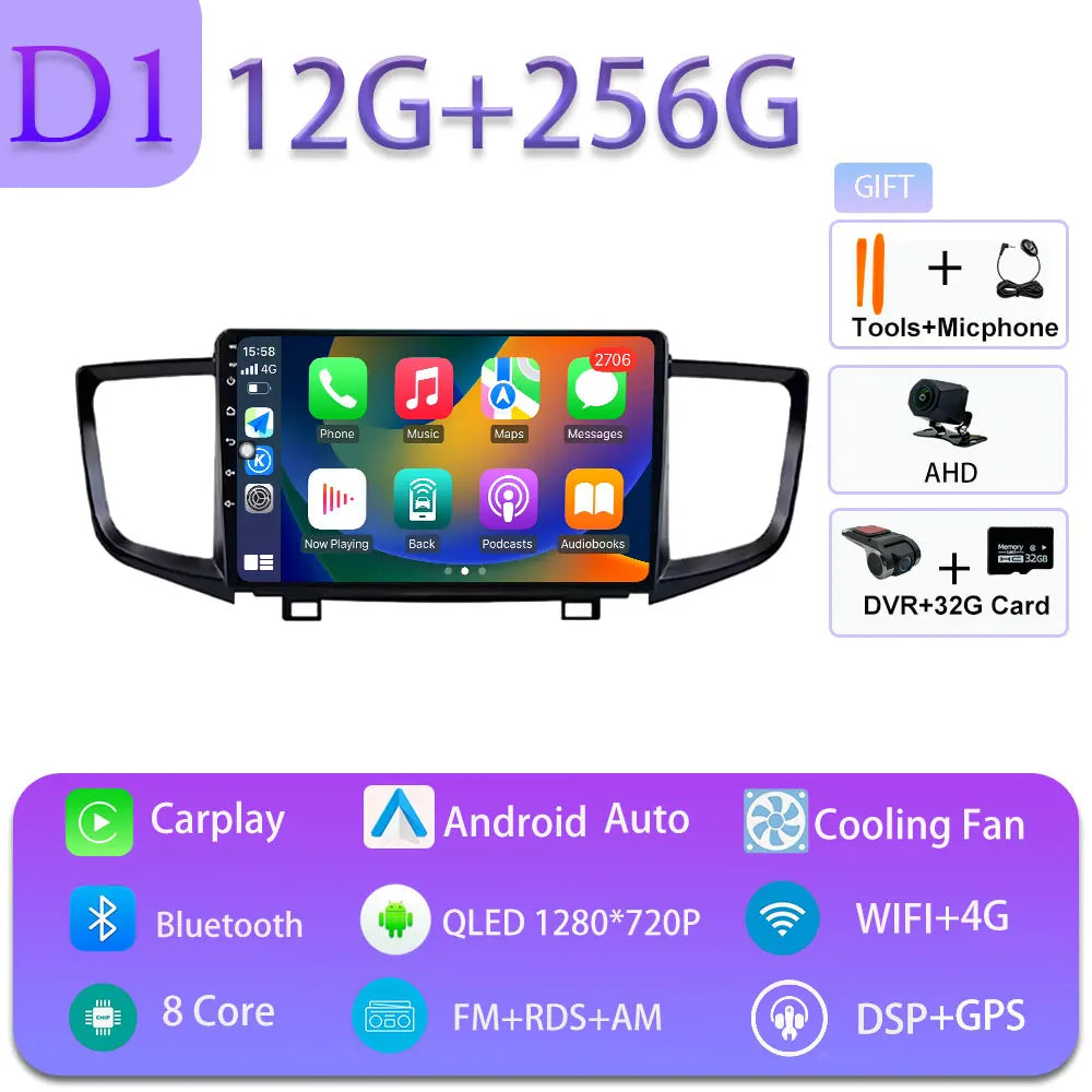Radio Android 10" para Honda Pilot 2016-2019 con GPS y Bluetooth