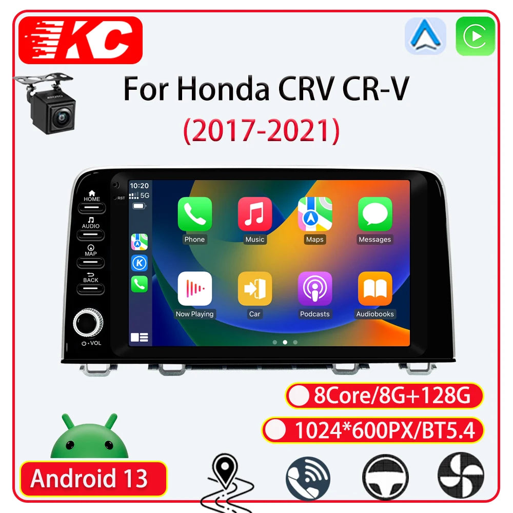 Radio Android 9" para Honda CRV 2017-2021 con CarPlay y GPS