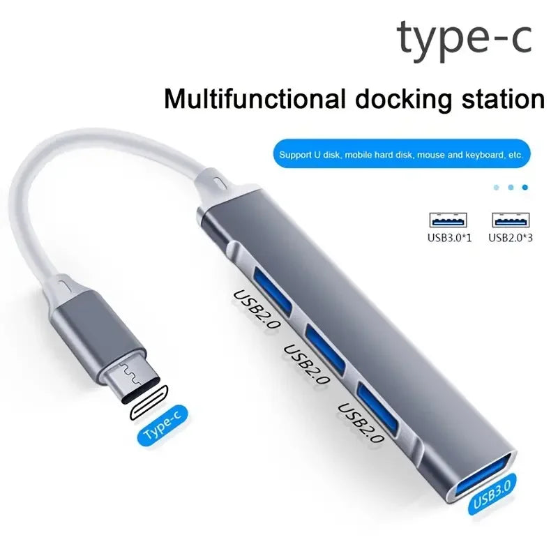 Hub USB 7 Puertos Tipo C USB 3.0 para MacBook, PC y Laptop