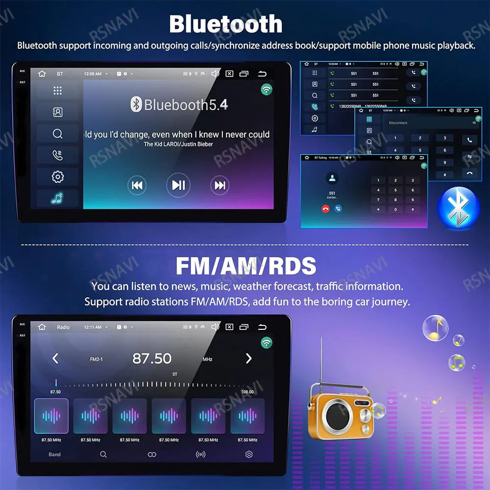 Android 15 Car Radio For Hyundai I40 2011 - 2019 2DIN 4G LTE GPS Autoradio Multimedia DSP 2 DIN QLED 5G WIFI Qualcomm BT Stereo