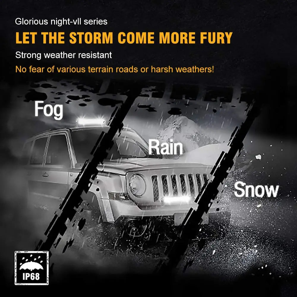 LED Light Bar Amber 3000K Spot/Flood 12V/24V