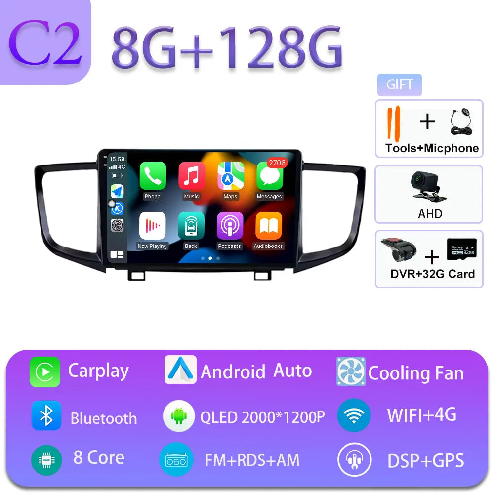 Radio Android 10" para Honda Pilot 2016-2019 con GPS y Bluetooth