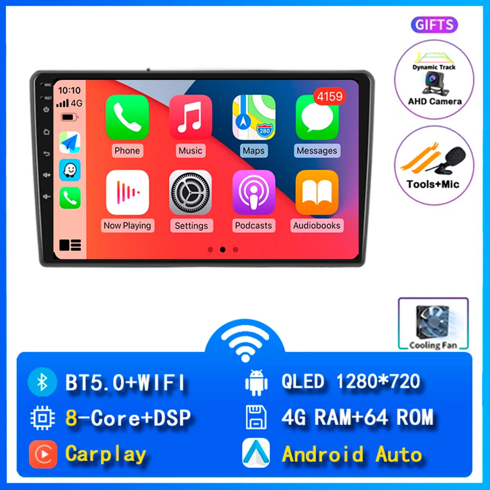 Android Car Radio for Hyundai I40 2011-2016 | 9" QLED GPS Navigation CarPlay 4G WiFi DSP Bluetooth