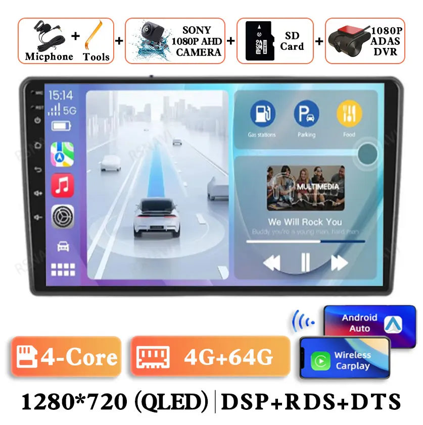 Android 15 Car Radio For Hyundai I40 2011 - 2019 2DIN 4G LTE GPS Autoradio Multimedia DSP 2 DIN QLED 5G WIFI Qualcomm BT Stereo