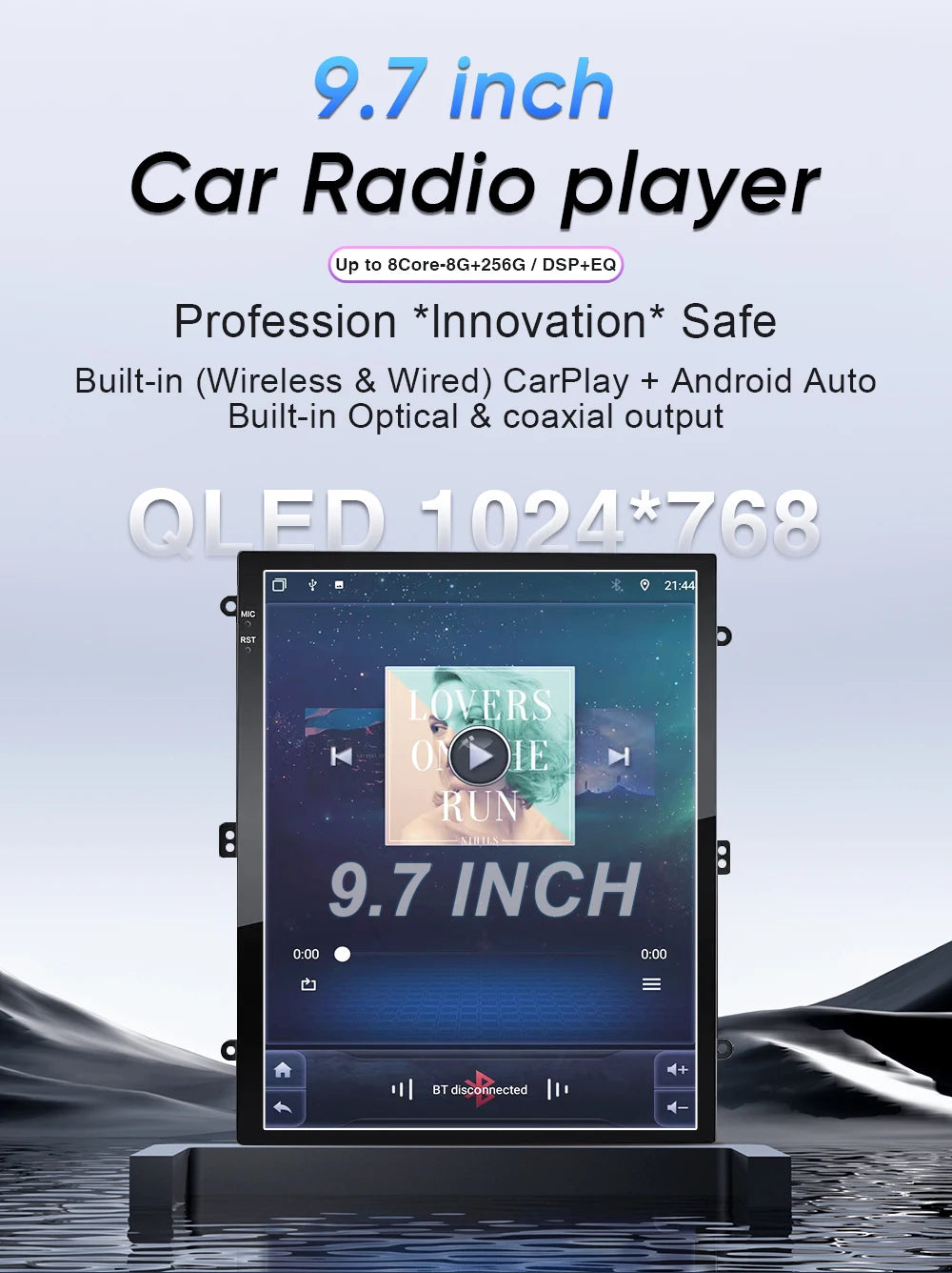 Android16 9.7'' Car Radio For Hyundai Santafe 2013-2017 IX45 2013-2017 Android auto Multimedia Player Carplay Auto 5G Navigation