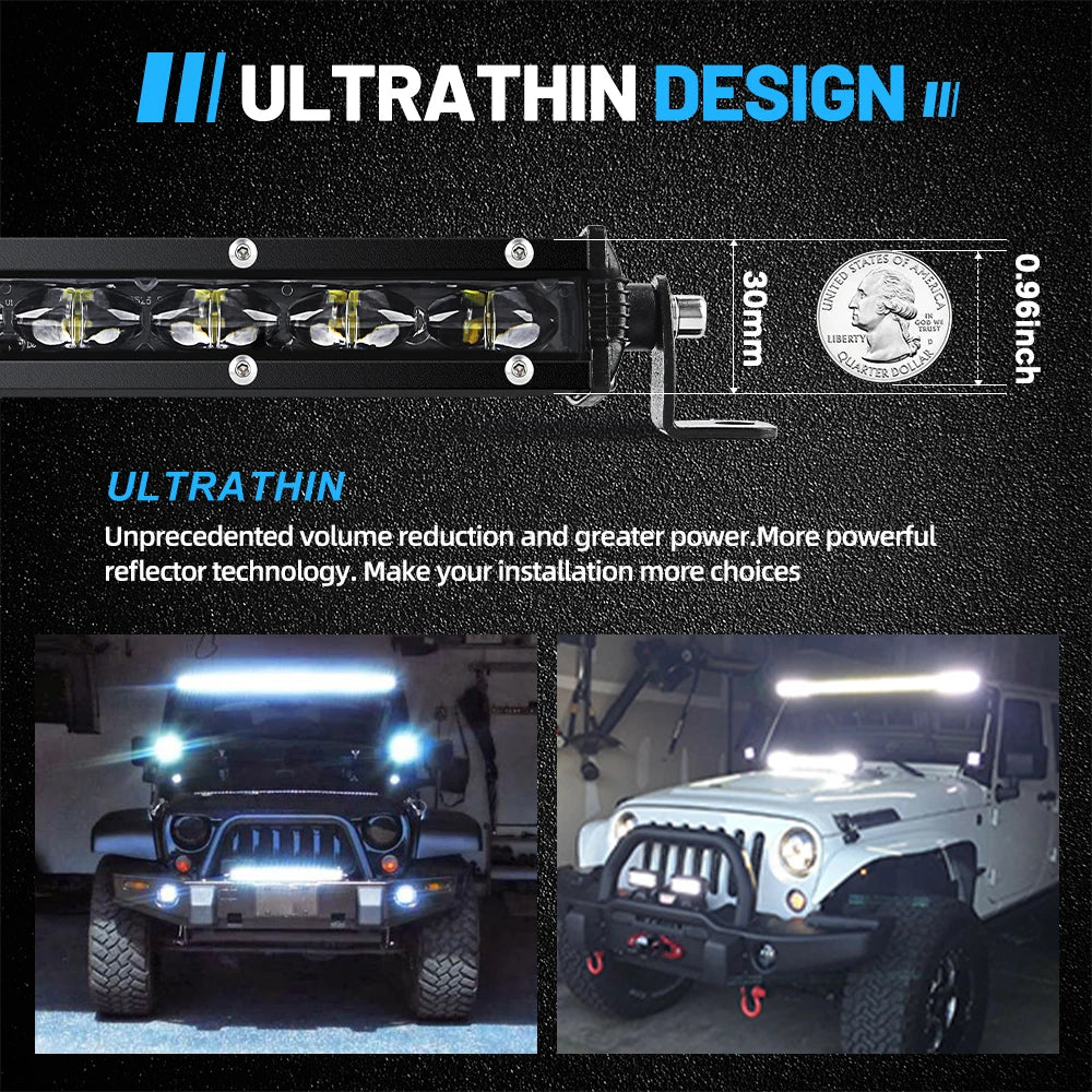 LED Light Bar 7" Spot Slim Off-Road 12V/24V