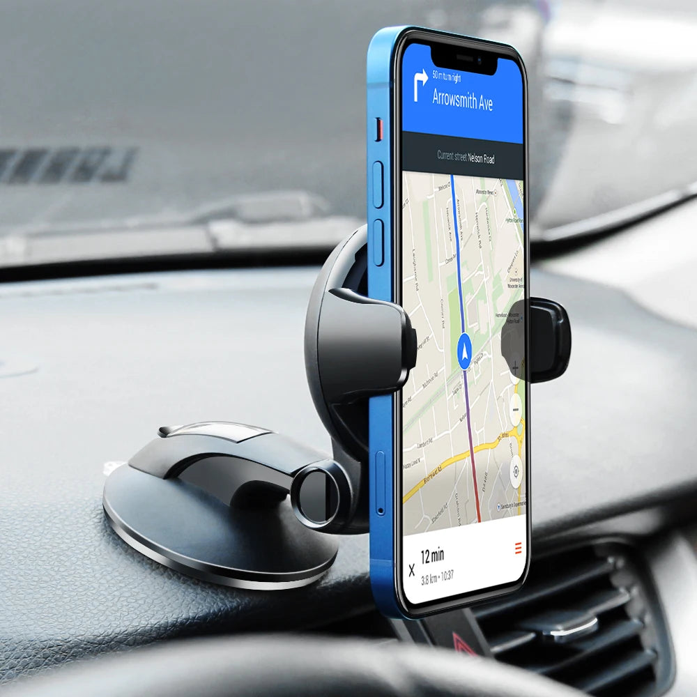 Soporte de Teléfono para Auto con Ventosa para Parabrisas Universal