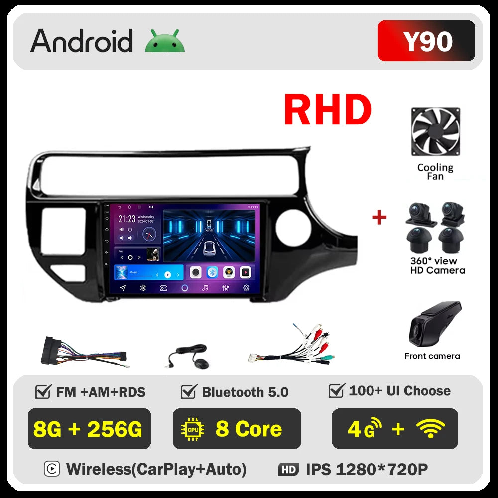 Android Car Radio for KIA RIO K3 2015-2017 | 9" Touch Screen GPS Navigation Wireless CarPlay Android Auto
