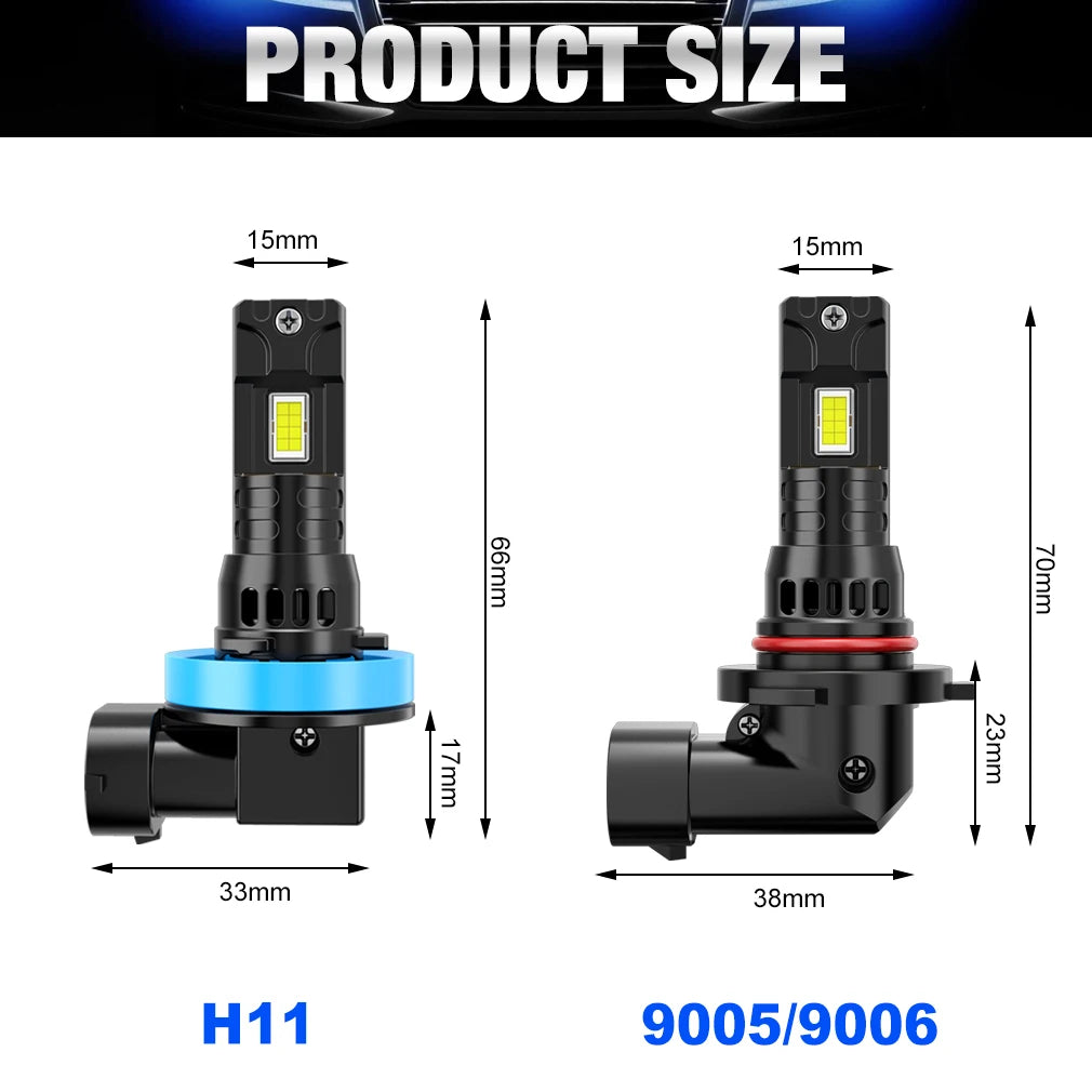 H11 LED Light Canbus 9005 HB3 LED Car Headlight 300W 30000LM 6500K Headlight Bulbs Auto Fog Light Driving Running Lamps ﻿