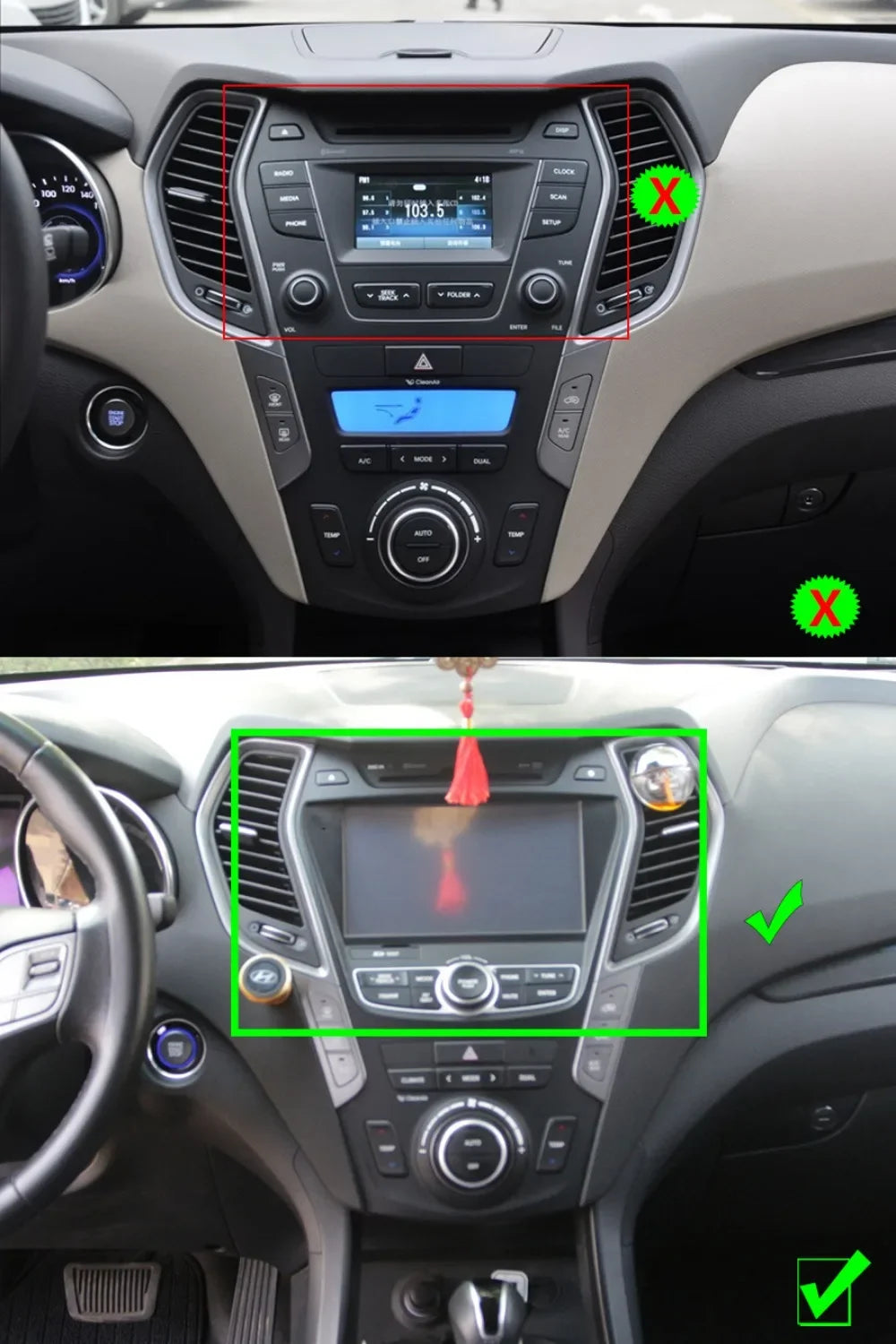 Android16 9.7'' Car Radio For Hyundai Santafe 2013-2017 IX45 2013-2017 Android auto Multimedia Player Carplay Auto 5G Navigation