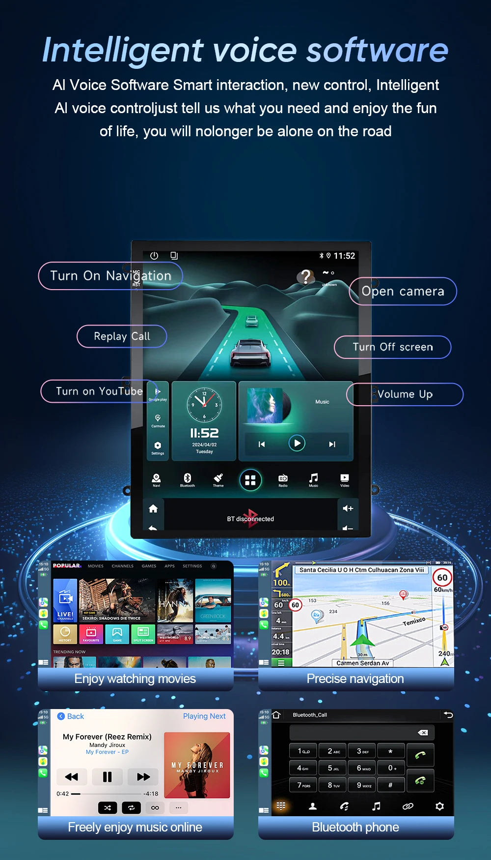 Android16 9.7'' Car Radio For Hyundai Santafe 2013-2017 IX45 2013-2017 Android auto Multimedia Player Carplay Auto 5G Navigation