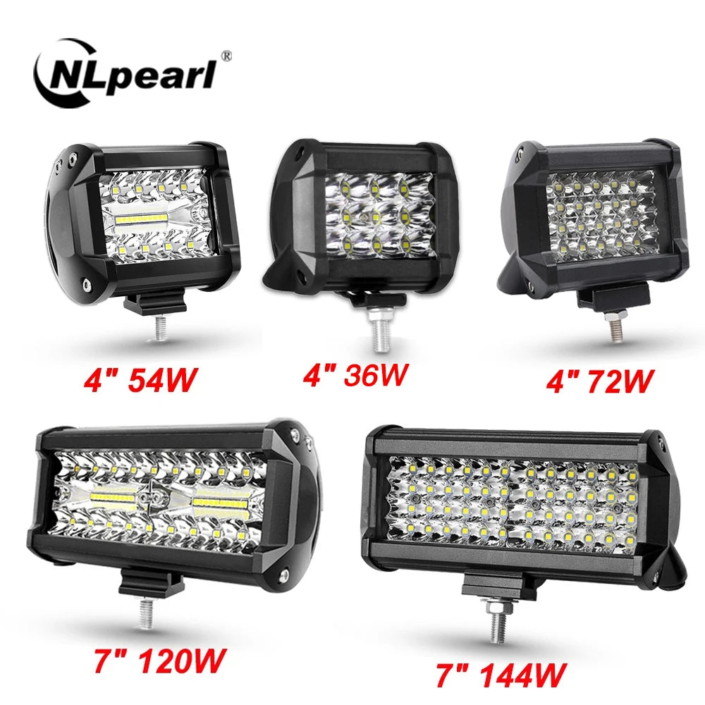 LED Work Light Bar Spot/Flood Off-Road 12V/24V