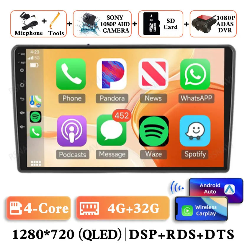 Android 15 Car Radio For Hyundai I40 2011 - 2019 2DIN 4G LTE GPS Autoradio Multimedia DSP 2 DIN QLED 5G WIFI Qualcomm BT Stereo