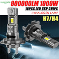 H7 H4 Led Canbus Lights for Car High Power Headlight Ultra Powerful Turbo Bulb Motorcycle Ampoule LED H7 Automobile Lamp Foggers