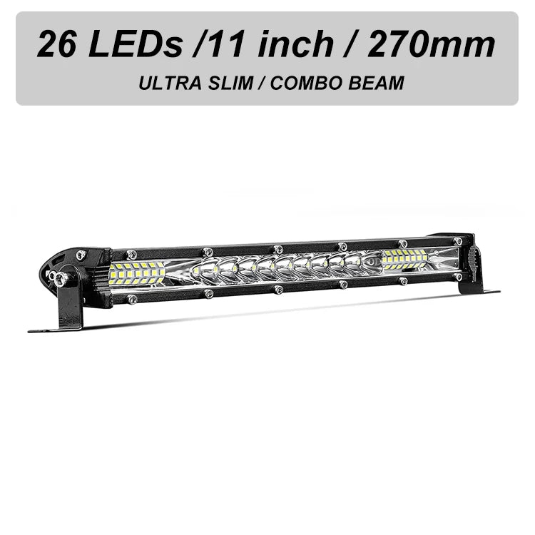 Barra LED Off-Road Spot/Flood 78W IP68 12V/24V para Camiones y SUV