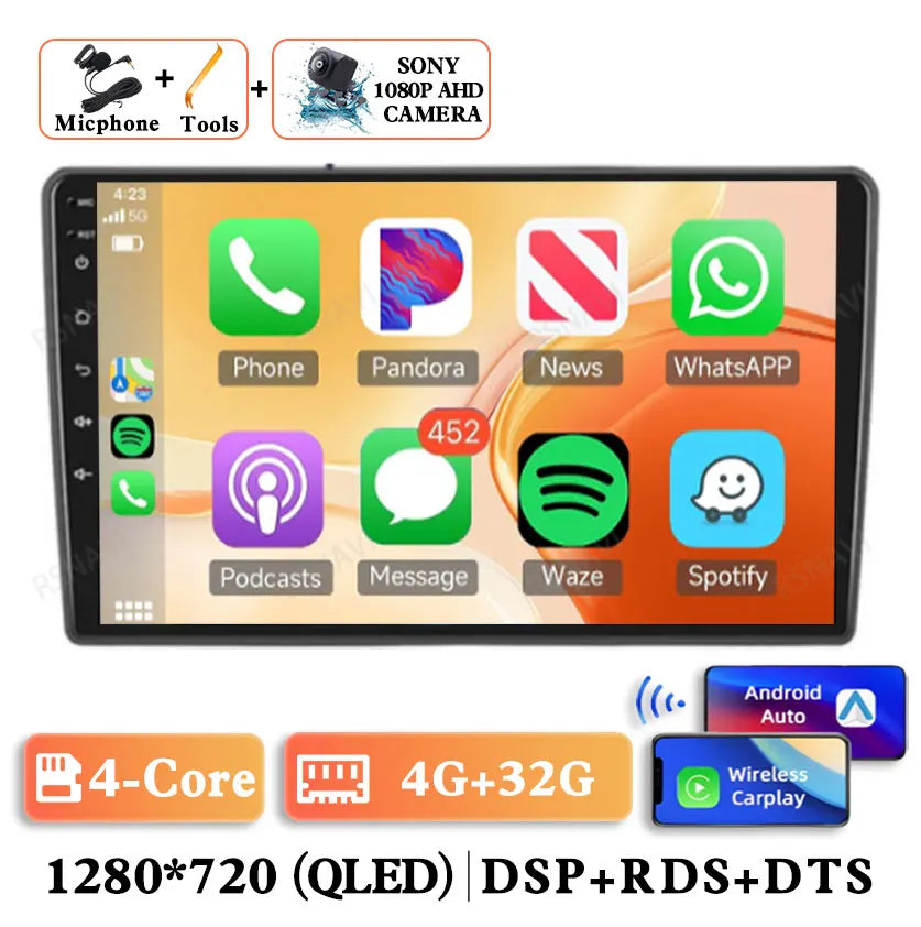 Android 15 Car Radio For Hyundai I40 2011 - 2019 2DIN 4G LTE GPS Autoradio Multimedia DSP 2 DIN QLED 5G WIFI Qualcomm BT Stereo