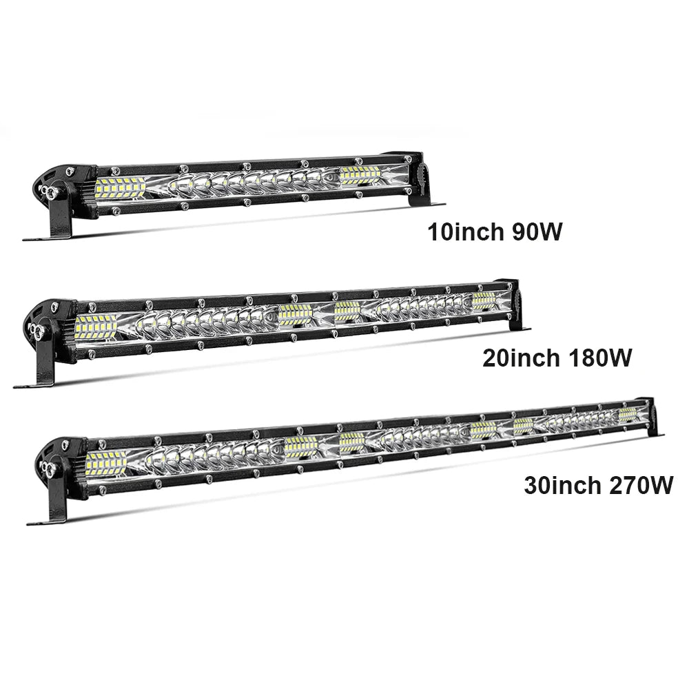 Barra LED Off-Road Spot/Flood 78W IP68 12V/24V para Camiones y SUV