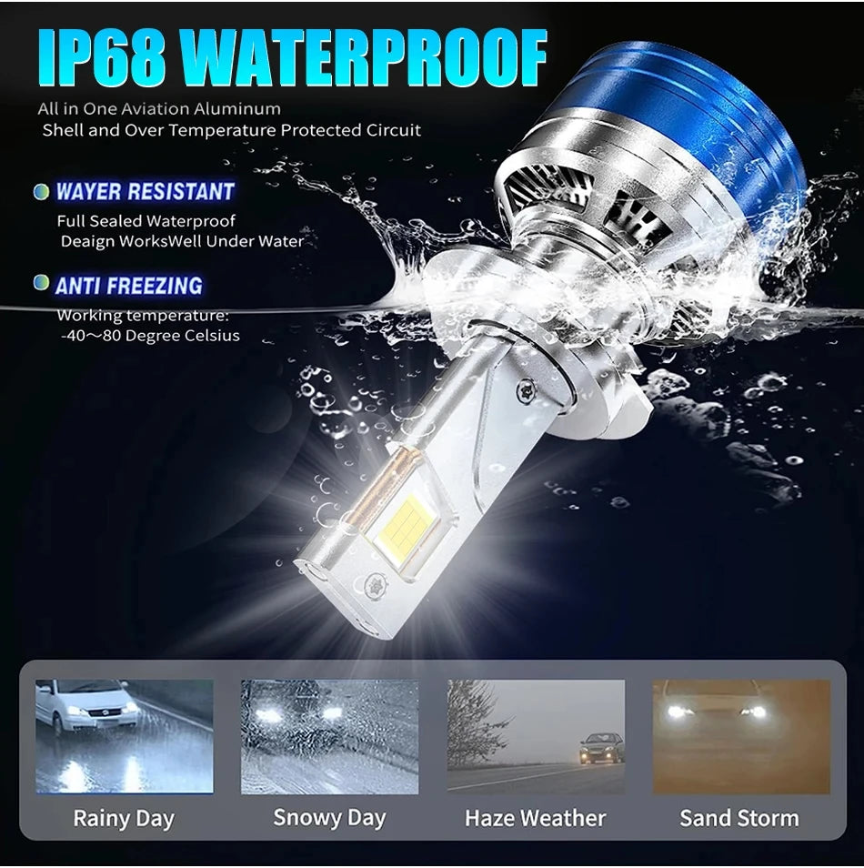 H7 H4 H1 LED Headlight 1000000LM High Power Canbus H11 H9 H8 9005 HB3 9006 HB4 Car Bulbs 6000K Turbo Lamp Fog Light Plug&Play