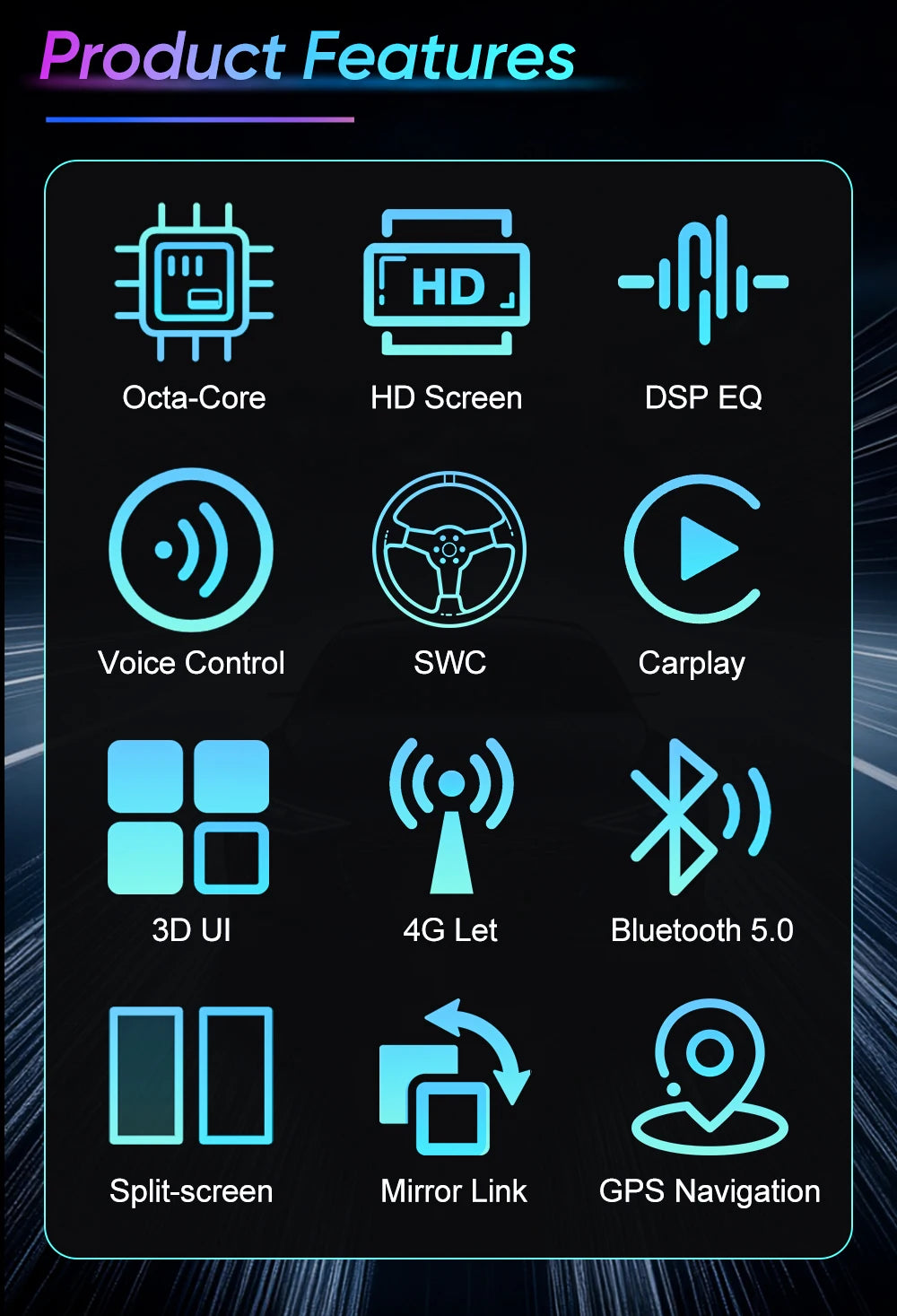 Android Car Radio for KIA RIO K3 2015-2017 | 9" Touch Screen GPS Navigation Wireless CarPlay Android Auto