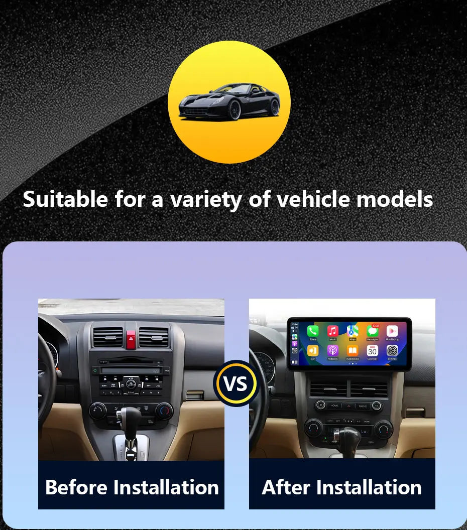 Radio Android 12.3" para Honda CRV 2007-2012 con CarPlay y GPS