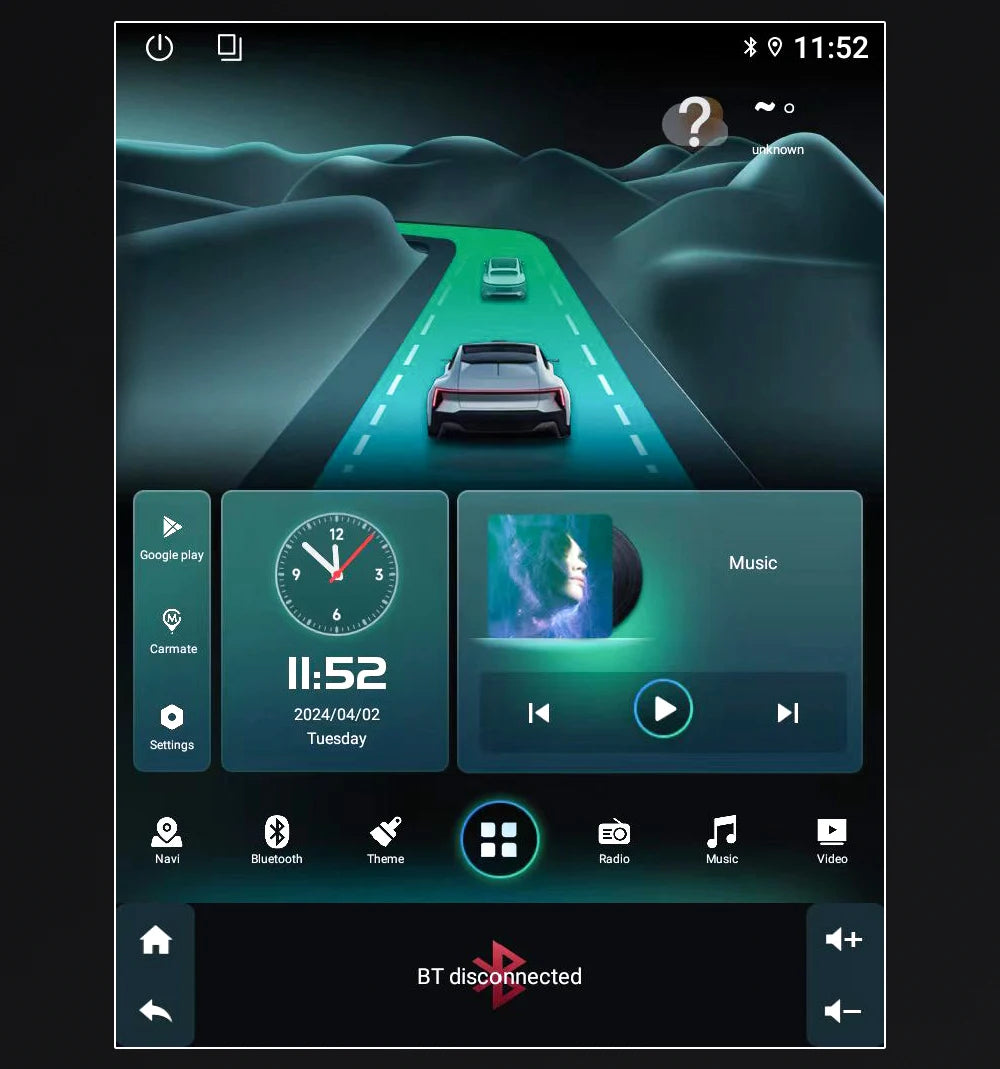 Android16 9.7'' Car Radio For Hyundai Santafe 2013-2017 IX45 2013-2017 Android auto Multimedia Player Carplay Auto 5G Navigation
