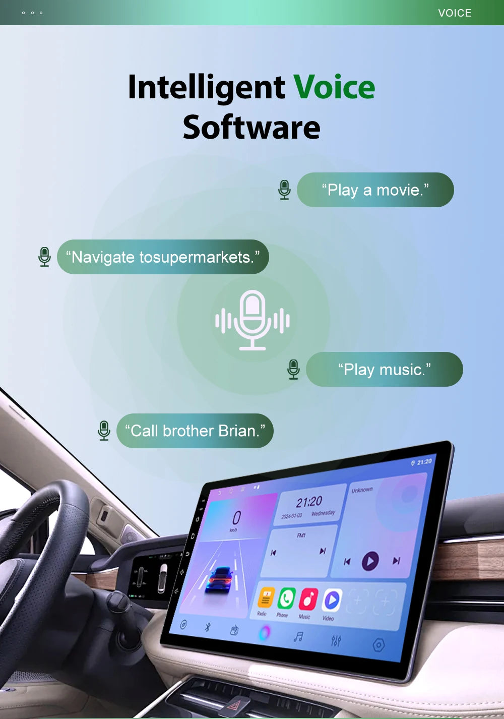 Radio Android 9" para Honda Civic 1995-2001 con GPS, CarPlay y WiFi