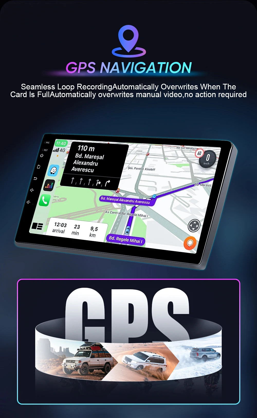 Android Car Radio for KIA RIO K3 2015-2017 | 9" Touch Screen GPS Navigation Wireless CarPlay Android Auto