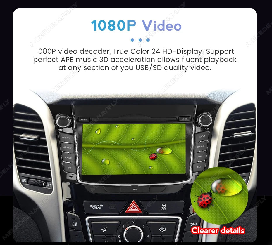 Android Car Radio for Hyundai I30 Elantra GT 2011-2017 | 7" Wireless CarPlay Android Auto GPS Navigation