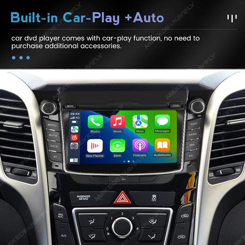 Android Car Radio for Hyundai I30 Elantra GT 2011-2017 | 7" Wireless CarPlay Android Auto GPS Navigation