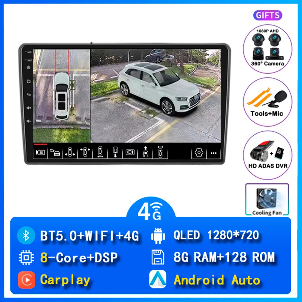 Android Car Radio for Hyundai I40 2011-2016 | 9" QLED GPS Navigation CarPlay 4G WiFi DSP Bluetooth