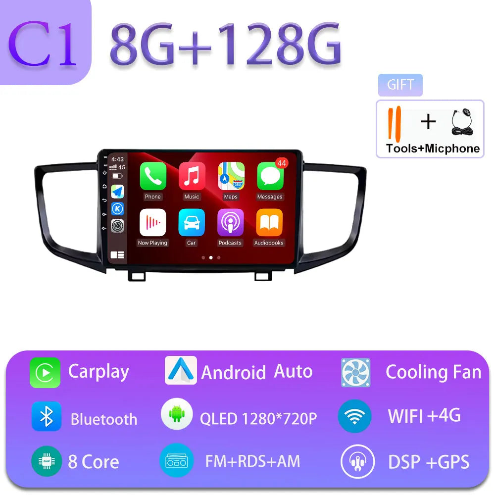 Radio Android 10" para Honda Pilot 2016-2019 con GPS y Bluetooth