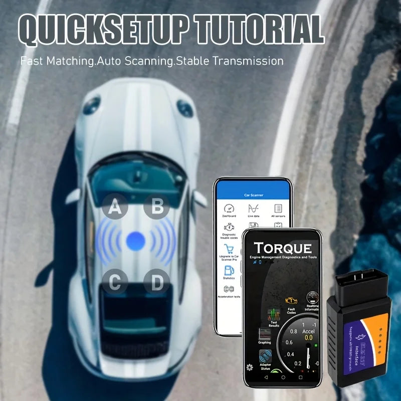 Escáner OBD2 Portátil para Diagnóstico de Vehículos