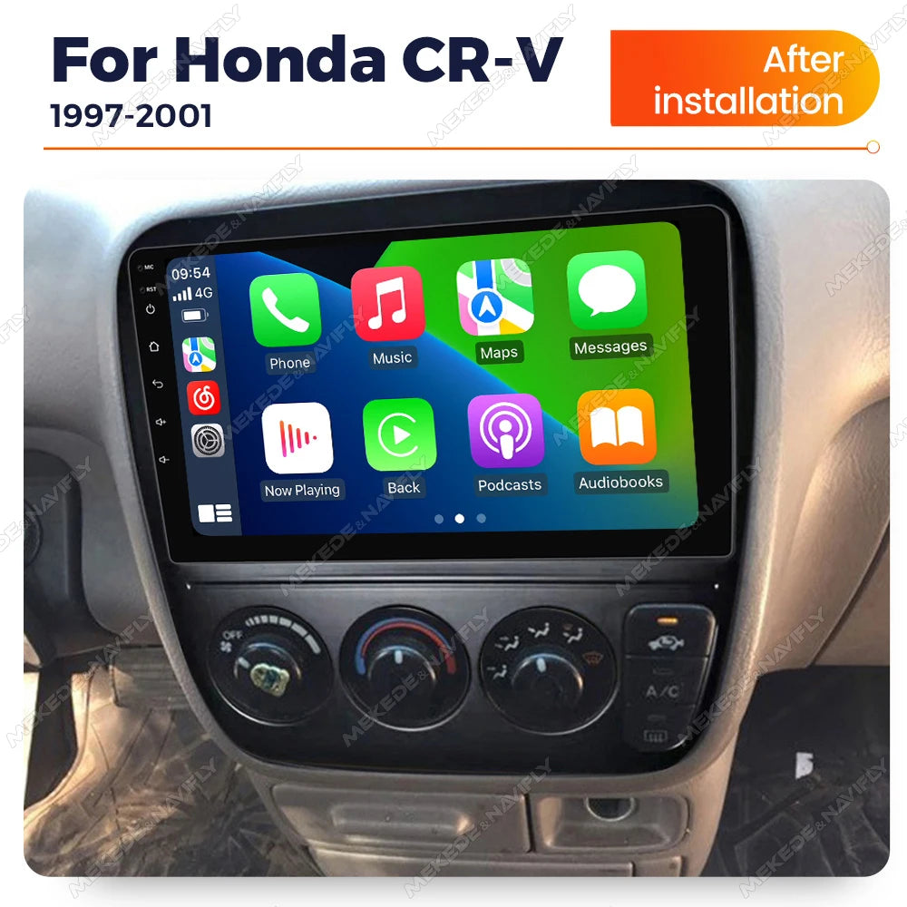 Car Radio Android 14 Autoradio For Honda CRV CR-V 3 1997-2001 Multimedia Player GPS Navigation 2din Stereo BT Carplay Head Unit