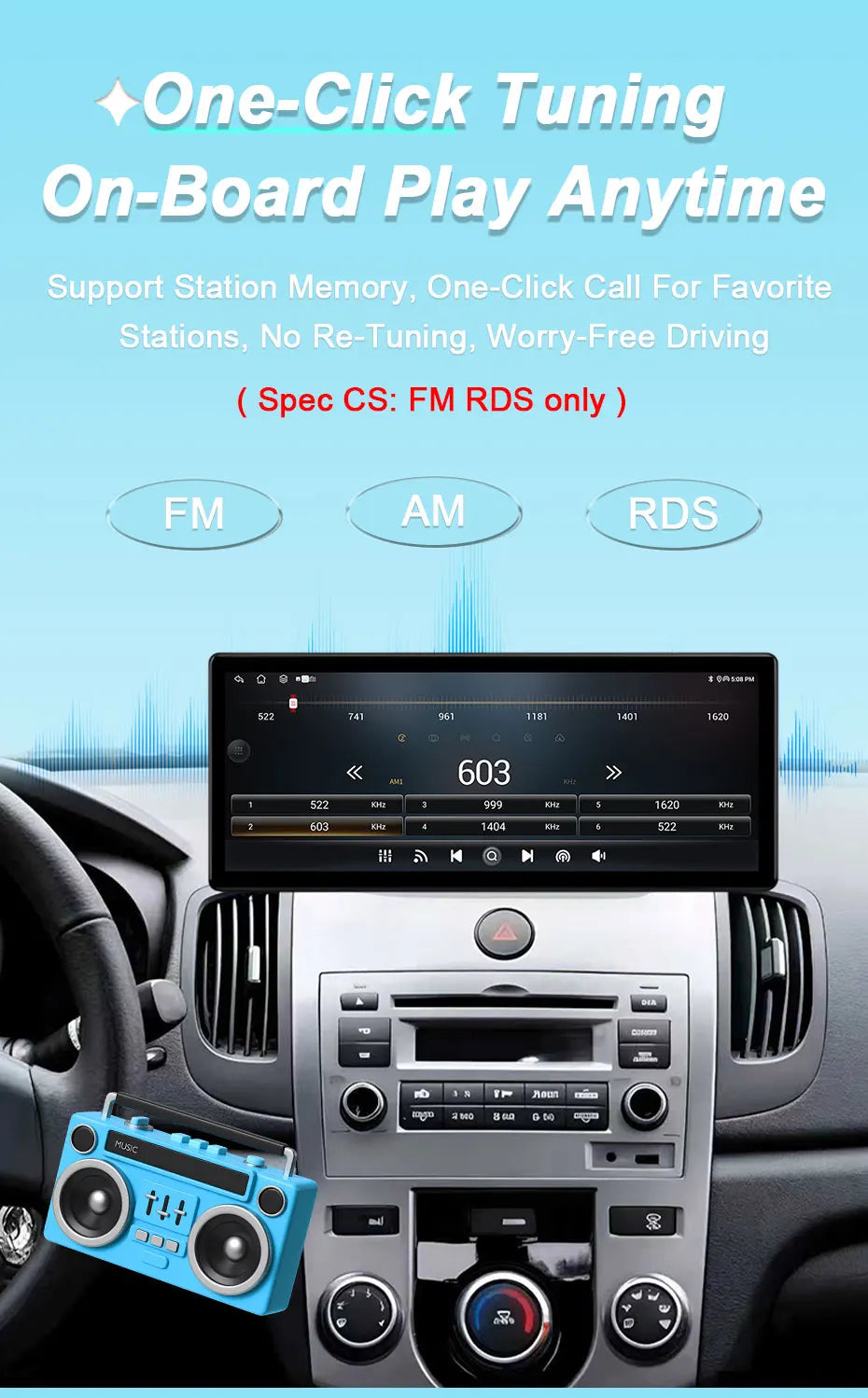 Radio Android 12.3" para Honda Accord 2018-2022 con CarPlay y GPS