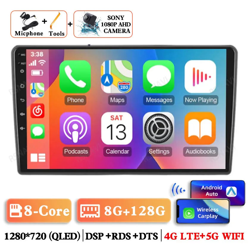 Android 15 Car Radio For Hyundai I40 2011 - 2019 2DIN 4G LTE GPS Autoradio Multimedia DSP 2 DIN QLED 5G WIFI Qualcomm BT Stereo