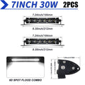 Barra LED 7" Slim Off-Road 12V/24V para Camiones y ATV