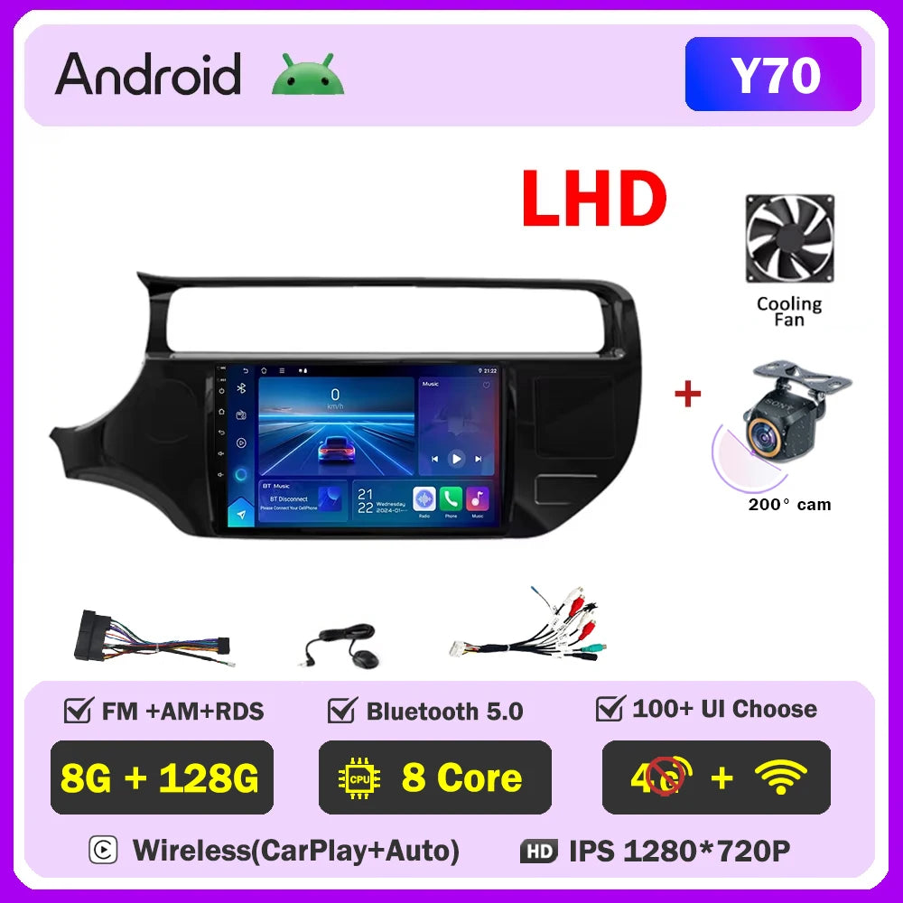 Android Car Radio for KIA RIO K3 2015-2017 | 9" Touch Screen GPS Navigation Wireless CarPlay Android Auto
