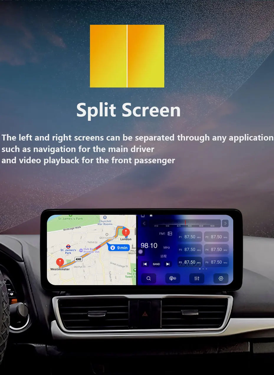 Radio Android 12.3" para Honda CRV 2007-2012 con CarPlay y GPS