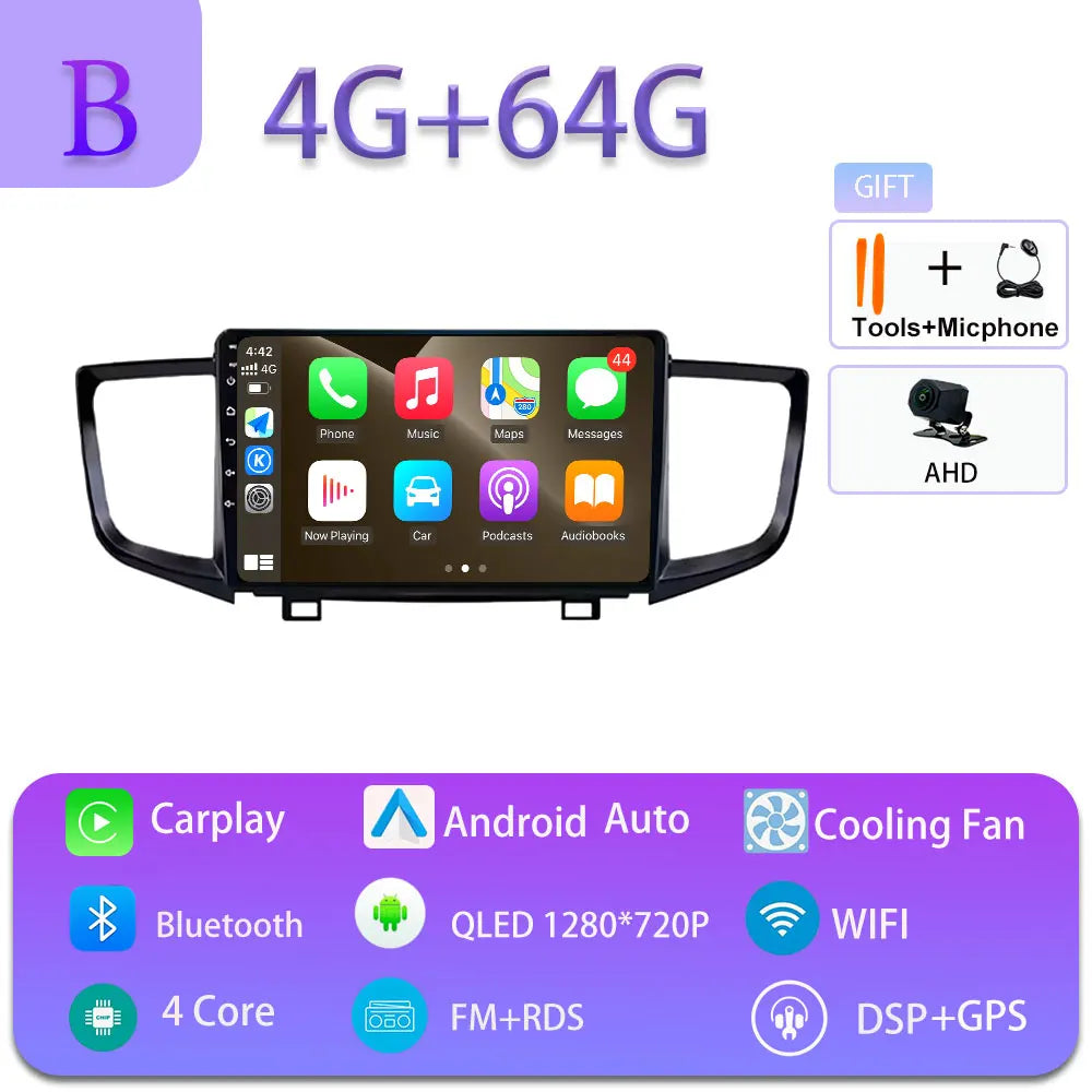 Radio Android 10" para Honda Pilot 2016-2019 con GPS y Bluetooth