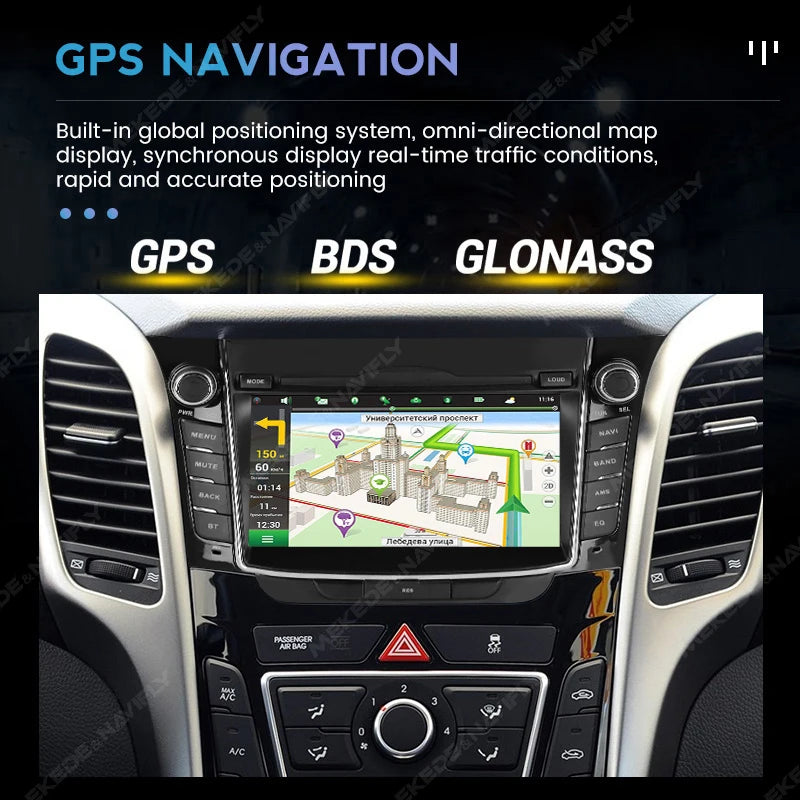 Android Car Radio for Hyundai I30 Elantra GT 2011-2017 | 7" Wireless CarPlay Android Auto GPS Navigation
