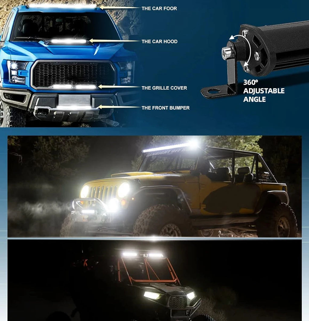 Barra LED Off-Road Spot/Flood 78W IP68 12V/24V para Camiones y SUV